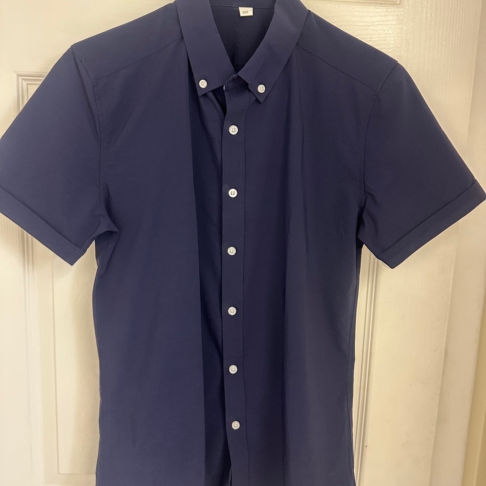 Men's Navy Short Sleeve Shirt